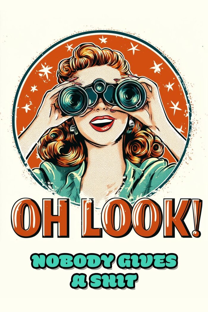 Retro Pop Art Print - 'Oh Look!' Sarcastic Wall Art picture