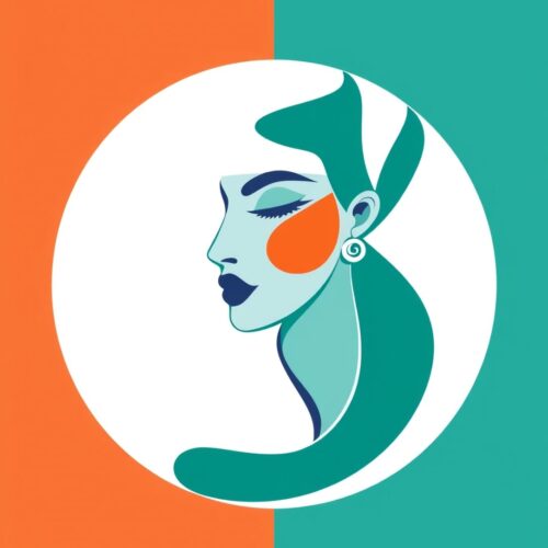 Minimalist Abstract Female Portrait Poster – Modern Geometric Art picture