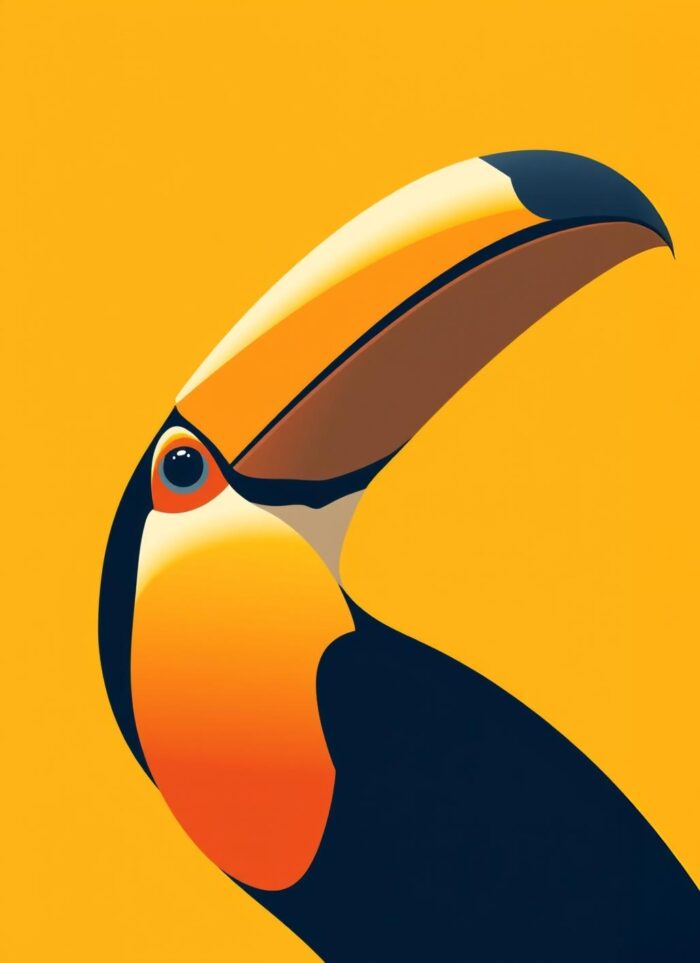 Minimalist Toucan Poster – Bold Modern Wildlife Art picture