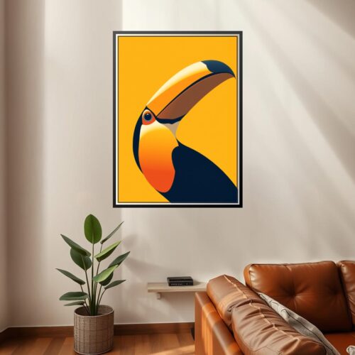 Minimalist Toucan Poster – Bold Modern Wildlife Art picture