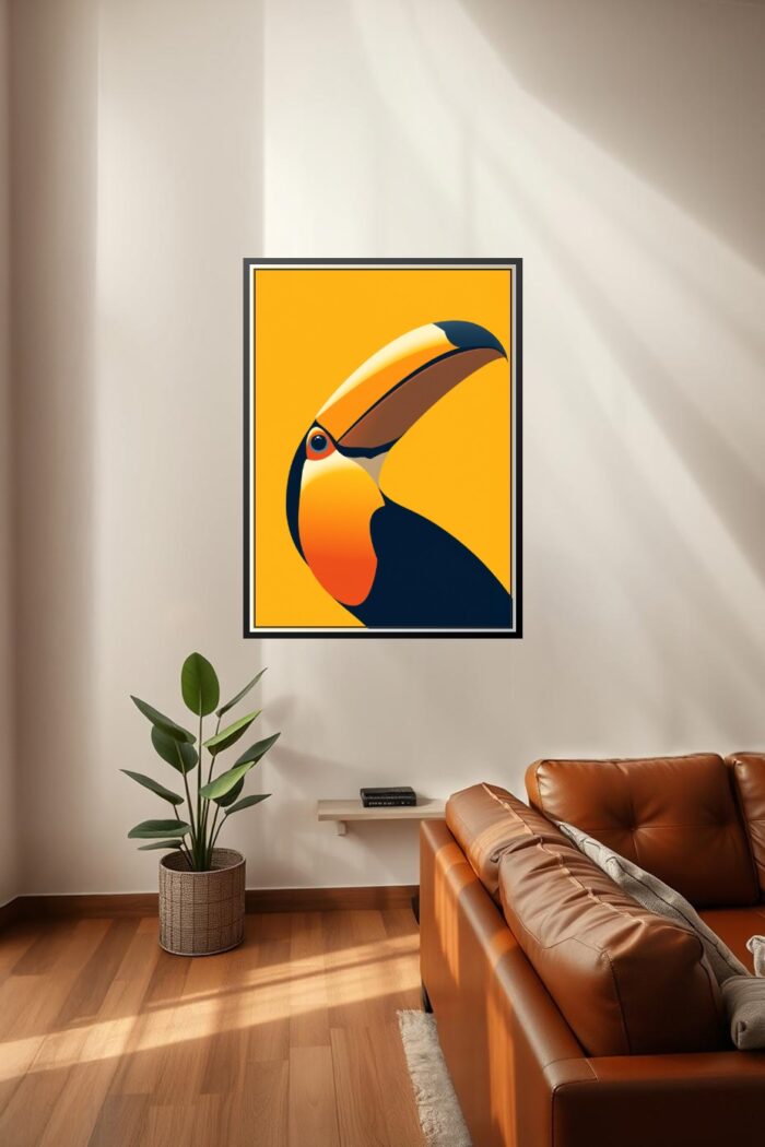 Minimalist Toucan Poster – Bold Modern Wildlife Art picture
