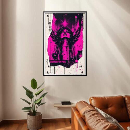 Bikini Kill Anarchy in Pink Poster – Punk Graffiti Street Art picture