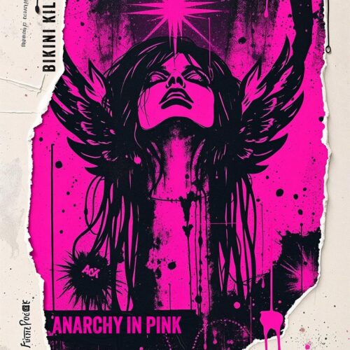 Bikini Kill Anarchy in Pink Poster – Punk Graffiti Street Art picture