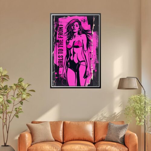 Punk Rock Poster – Girls to the Front Riot Grrrl Pop Art Style picture