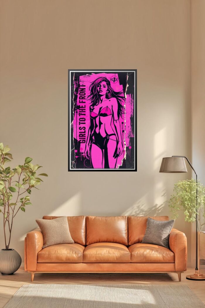 Punk Rock Poster – Girls to the Front Riot Grrrl Pop Art Style picture