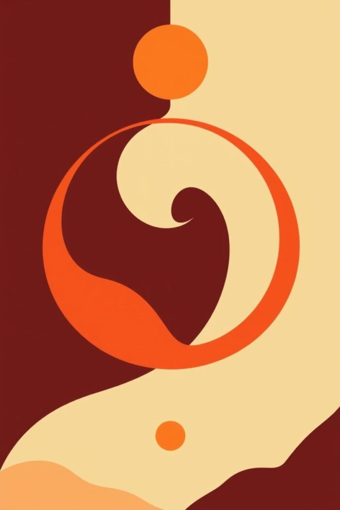 Abstract Geometric Symbol Poster – Modern Minimalist Art picture