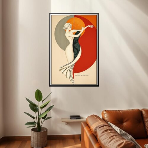 Art Deco Woman Poster – Elegant Minimalist Vintage Style picture