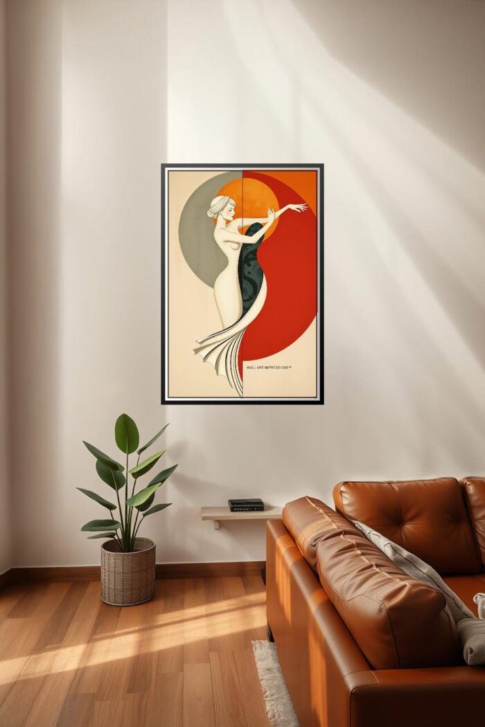 Art Deco Woman Poster – Elegant Minimalist Vintage Style picture