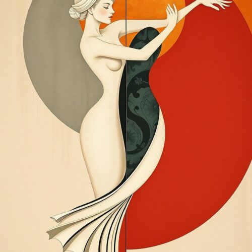 Art Deco Woman Poster – Elegant Minimalist Vintage Style picture