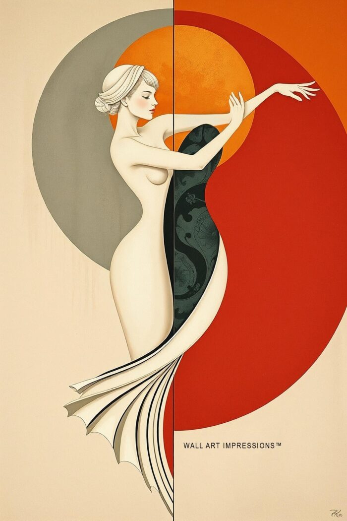 Art Deco Woman Poster – Elegant Minimalist Vintage Style picture