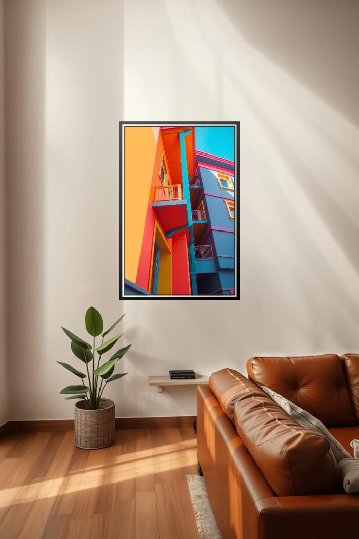 Colorful Modern Architecture Poster – Vibrant Urban Design picture