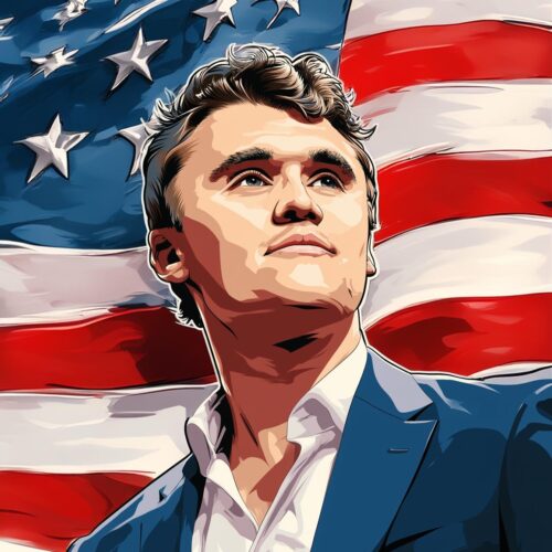 Voice for Freedom Poster – Charlie Kirk Tribute Patriotic Art picture