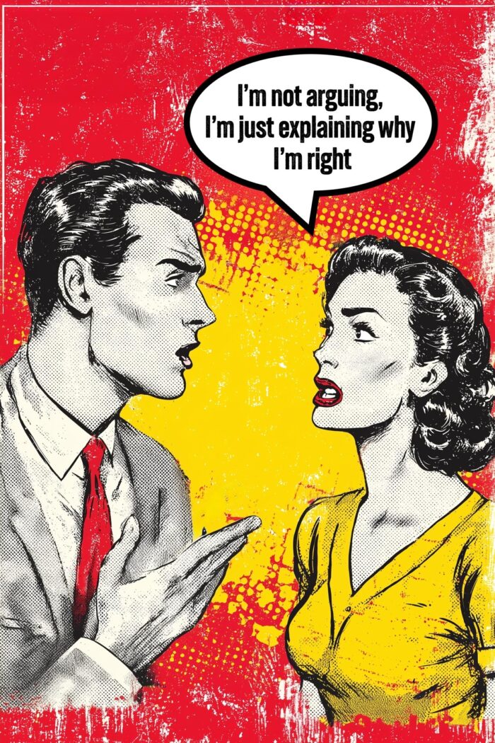 Funny Pop Art Poster – I'm Not Arguing, I'm Just Explaining Why I'm Right picture