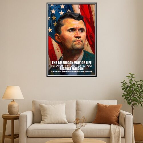 Charlie Kirk Tribute Poster – Defending the American Way of Life picture