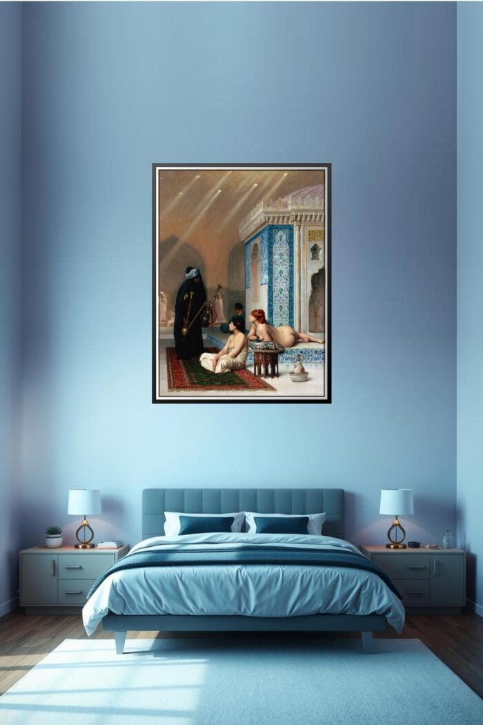 Orientalist Academic Painting Print - The Moorish Bath picture