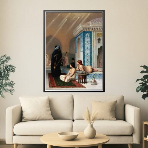 Orientalist Academic Painting Print - The Moorish Bath picture
