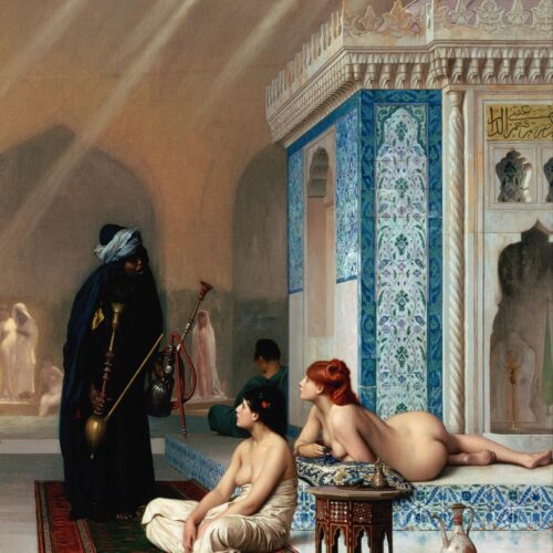 Orientalist Academic Painting Print - The Moorish Bath picture
