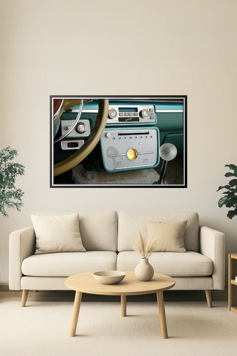 Retro Car Dashboard Poster – Classic Style Meets Modern Cool | Perfect Gift picture