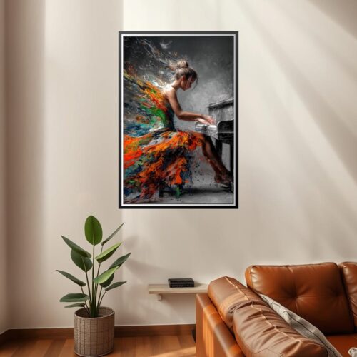 Abstract Pianist Poster – Symphony of Color & Emotion | Perfect Gift picture