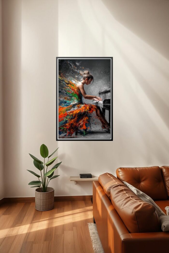 Abstract Pianist Poster – Symphony of Color & Emotion | Perfect Gift picture