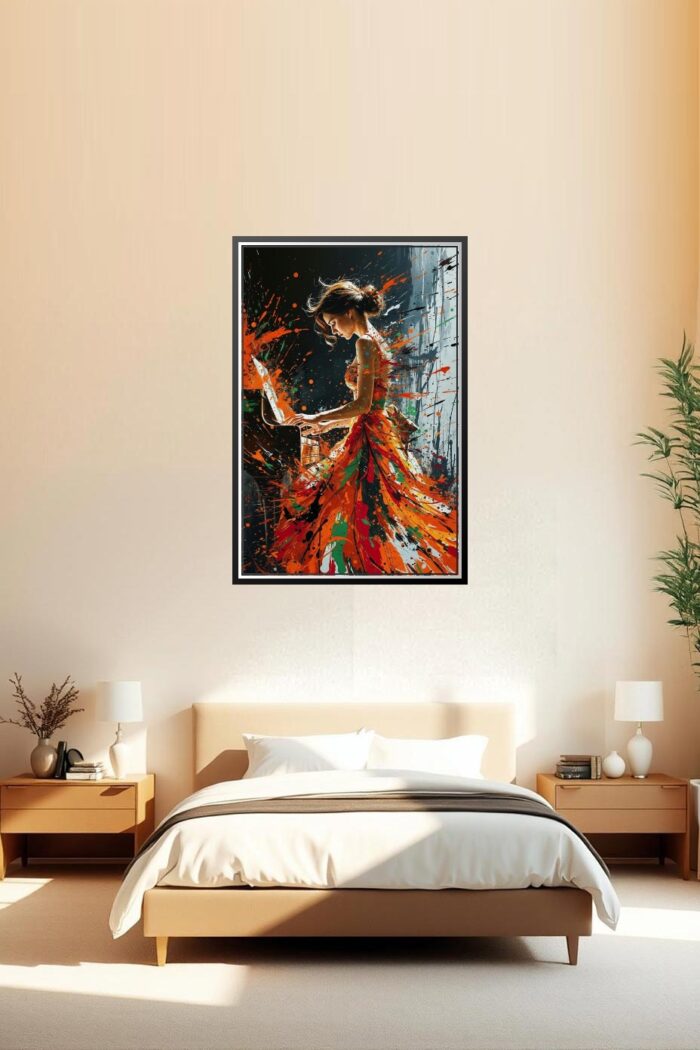 Abstract Piano Muse Poster – Explosion of Art & Passion | Perfect Gift picture