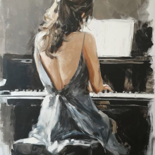 Impressionist Pianist Poster – Grace in Motion | Perfect Gift picture