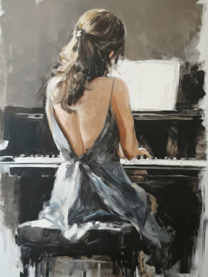 Impressionist Pianist Poster – Grace in Motion | Perfect Gift picture