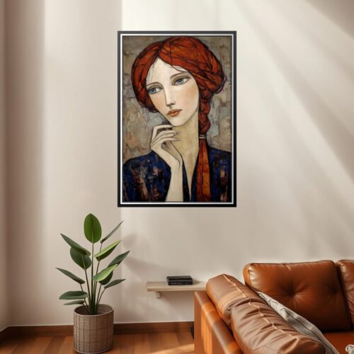 Modern Figurative Woman Portrait Poster – Timeless Beauty & Poise | Perfect Gift picture