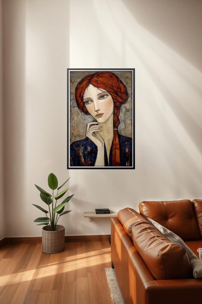 Modern Figurative Woman Portrait Poster – Timeless Beauty & Poise | Perfect Gift picture