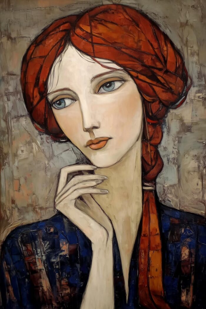 Modern Figurative Woman Portrait Poster – Timeless Beauty & Poise | Perfect Gift picture