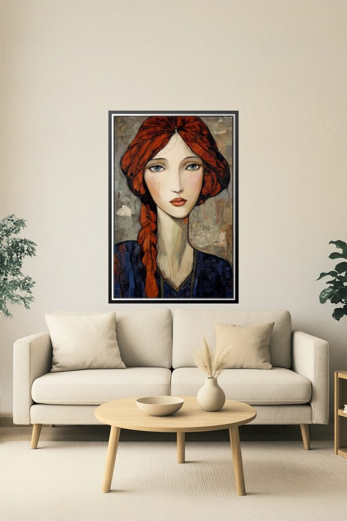 Modern Figurative Woman Portrait Poster – Graceful Beauty & Depth | Perfect Gift picture