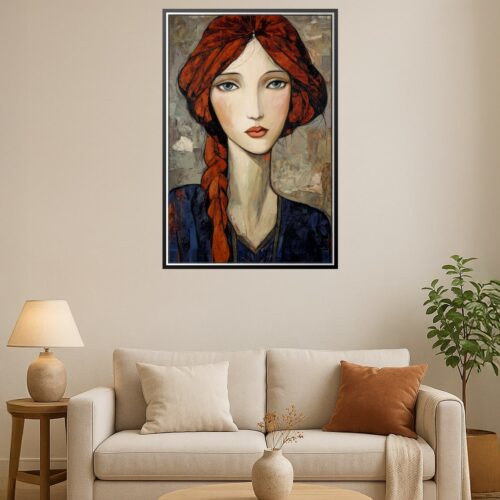 Modern Figurative Woman Portrait Poster – Graceful Beauty & Depth | Perfect Gift picture