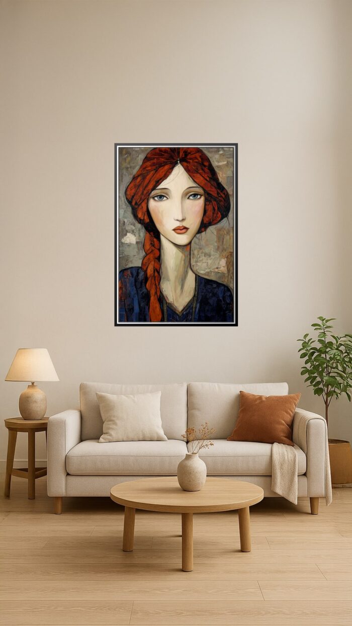Modern Figurative Woman Portrait Poster – Graceful Beauty & Depth | Perfect Gift picture