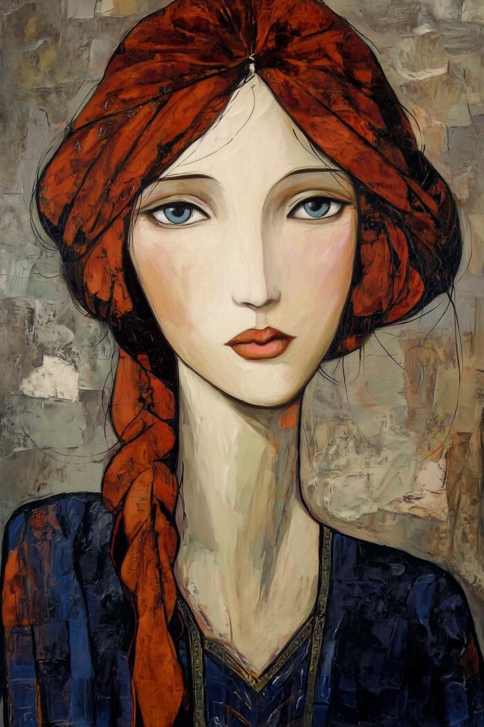 Modern Figurative Woman Portrait Poster – Graceful Beauty & Depth | Perfect Gift picture