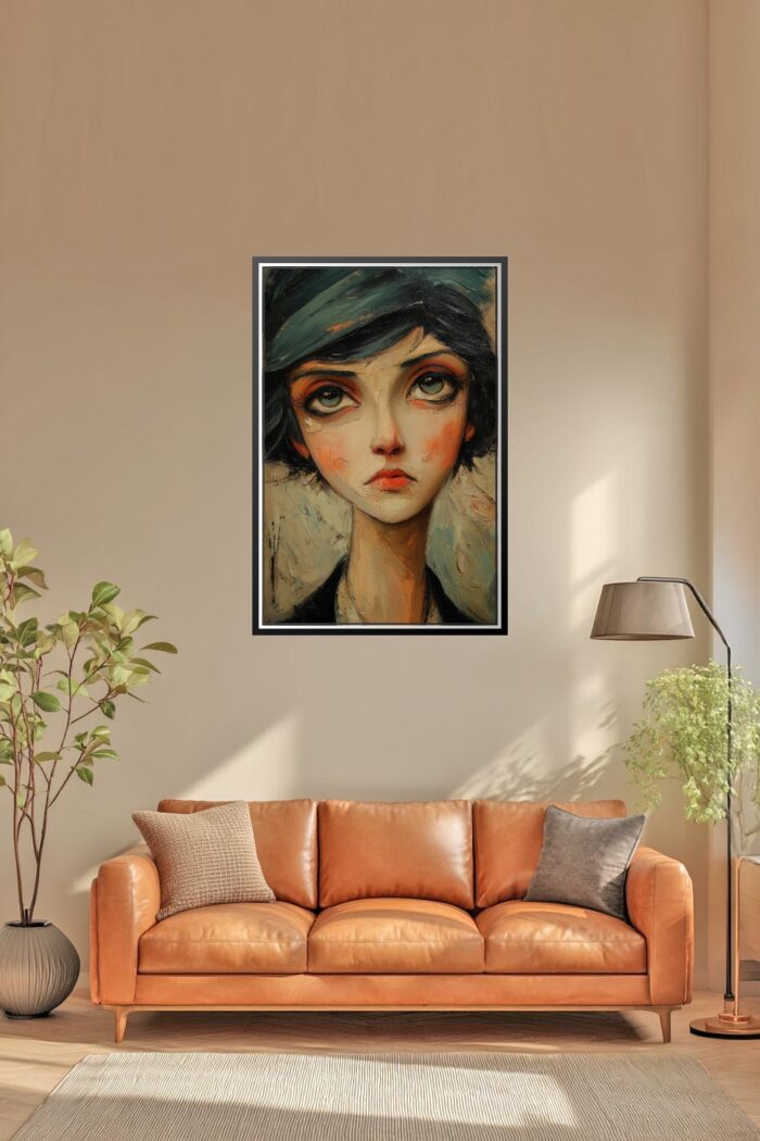Contemporary Expressionist Portrait Print - Moody Woman picture