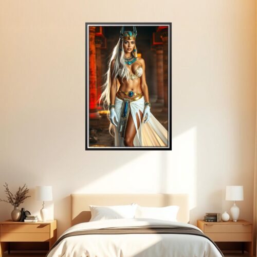 Fantasy Egyptian Goddess Poster – Majestic Beauty & Power | Perfect Gift picture