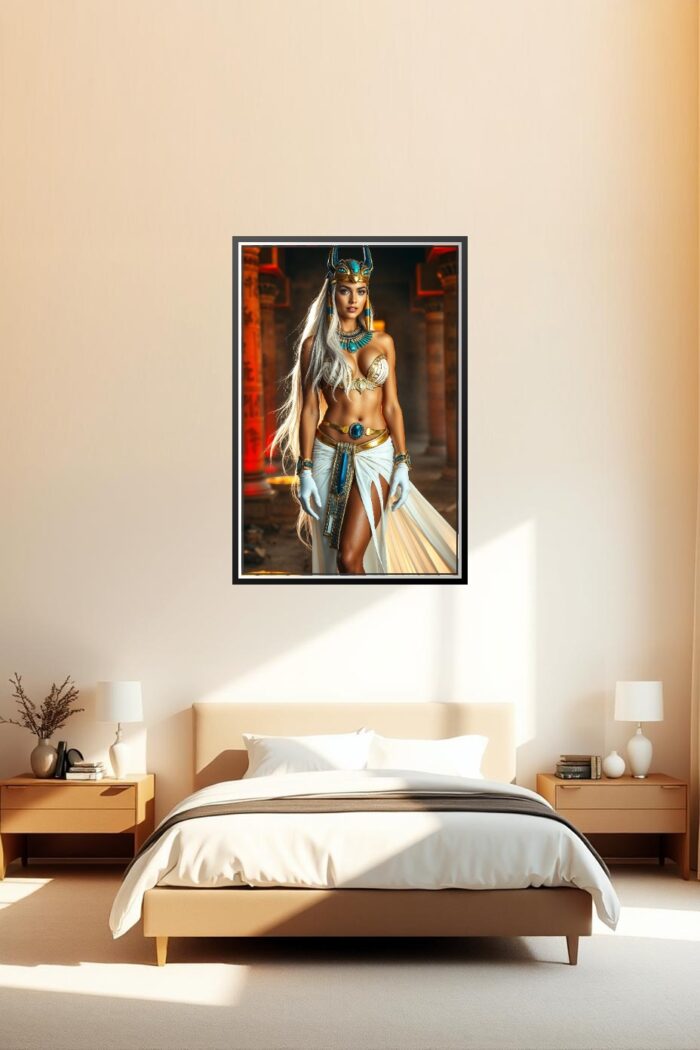 Fantasy Egyptian Goddess Poster – Majestic Beauty & Power | Perfect Gift picture