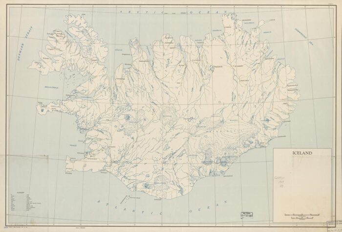 Vintage Map of Iceland Poster – Classic Nordic Cartography | Perfect Gift picture