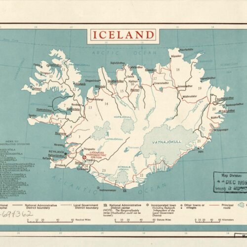 Vintage Iceland Map Poster – Mid-Century Nordic Charm | Perfect Gift picture