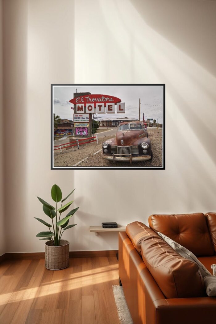 Retro El Trovatore Motel Poster – Route 66 Americana Vibes | Perfect Gift picture