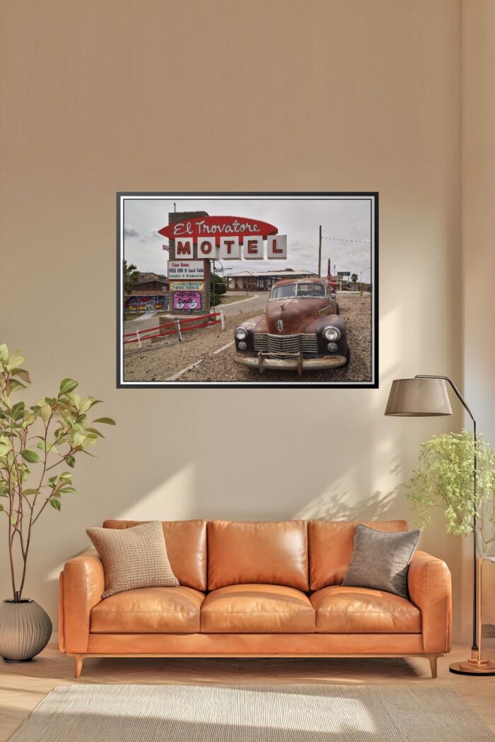 Retro El Trovatore Motel Poster – Route 66 Americana Vibes | Perfect Gift picture
