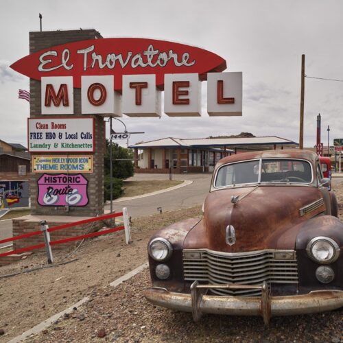 Retro El Trovatore Motel Poster – Route 66 Americana Vibes | Perfect Gift picture