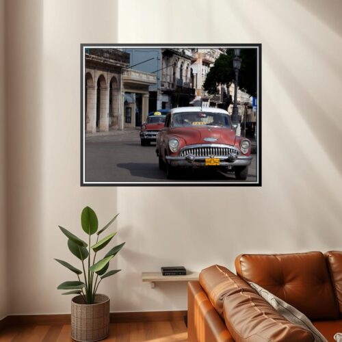 Vintage Havana Cars Poster – Classic Cuba Street Scene | Great Gift picture