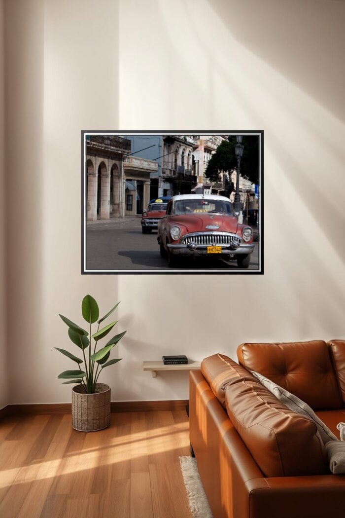 Vintage Havana Cars Poster – Classic Cuba Street Scene | Great Gift picture