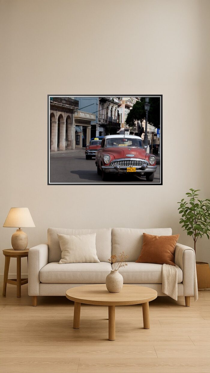 Vintage Havana Cars Poster – Classic Cuba Street Scene | Great Gift picture