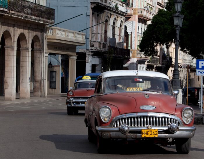 Vintage Havana Cars Poster – Classic Cuba Street Scene | Great Gift picture