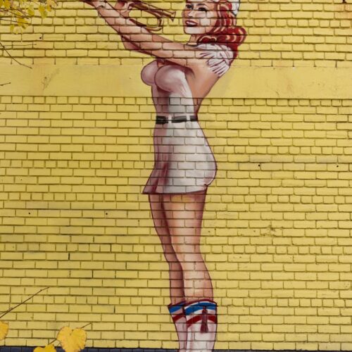 Vintage Pin-Up Mural Poster – Sacramento Street Art Charm | Great Gift picture