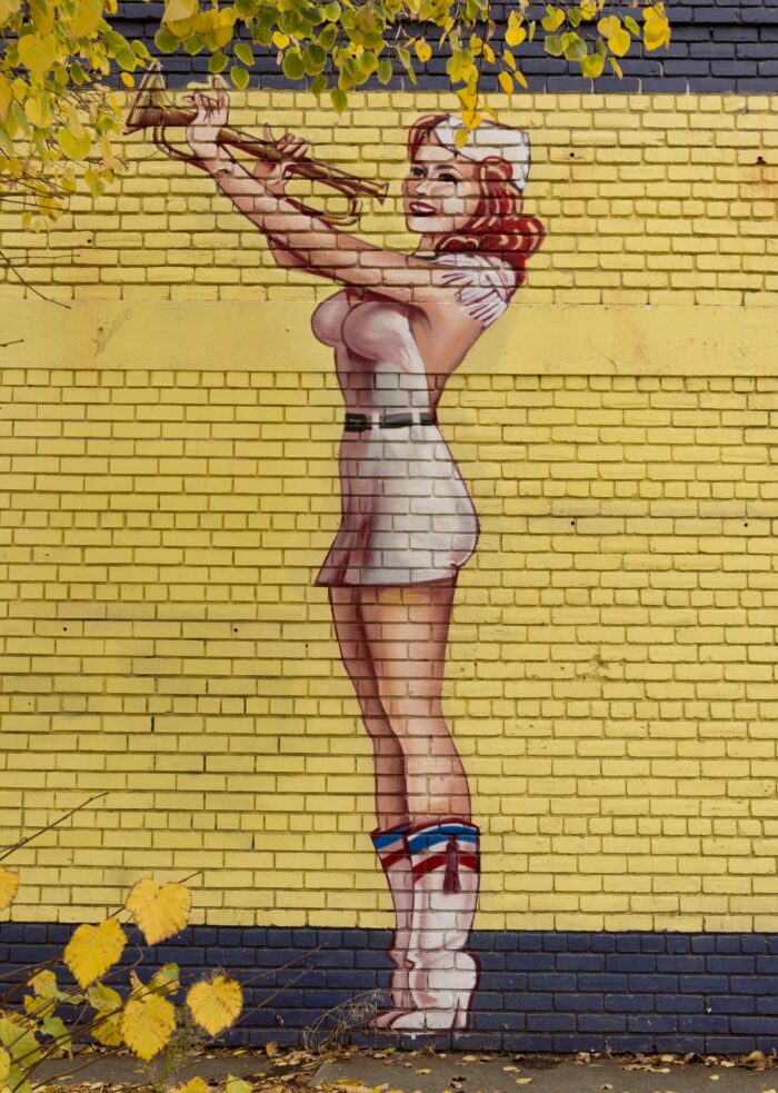 Vintage Pin-Up Mural Poster – Sacramento Street Art Charm | Great Gift picture