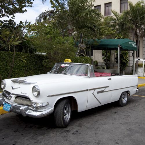 Vintage Convertible Taxi Poster – Hotel Nacional de Cuba Elegance | Great Gift picture