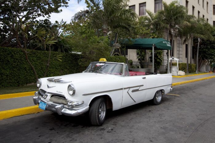 Vintage Convertible Taxi Poster – Hotel Nacional de Cuba Elegance | Great Gift picture
